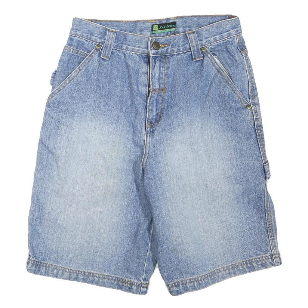 JOHN DEERE Mens Denim Blue Casual Shorts M W28 Workwear Carpenter Style