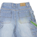 JOHN DEERE Mens Denim Blue Casual Shorts M W28 Workwear Carpenter Style