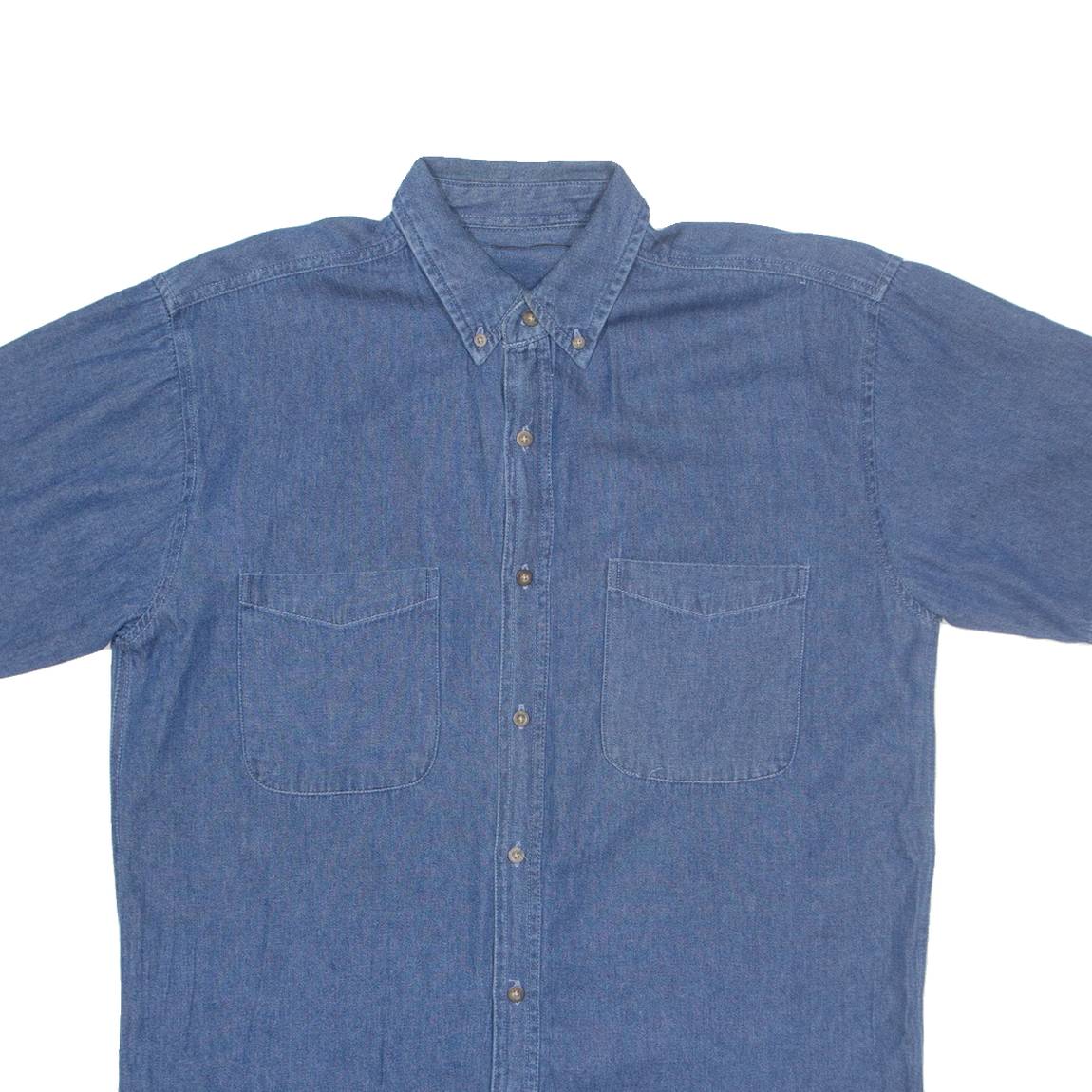 FADED GLORY Mens Denim Shirt Blue M