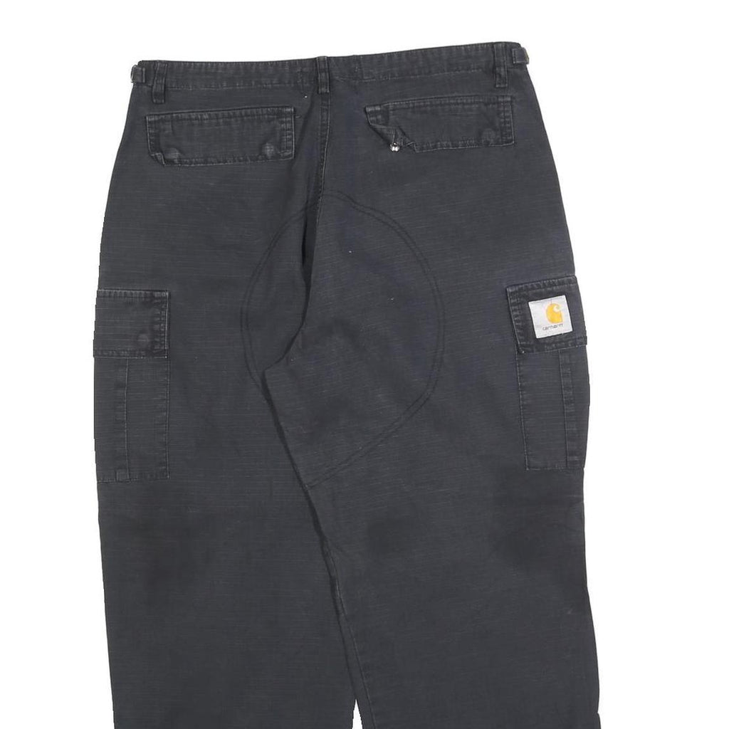 CARHARTT Womens Cotton Blend Black Regular Cargo Trousers W30 L27 Casual