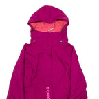 KANGAROOS Womens Rain Coat Purple Hooded M