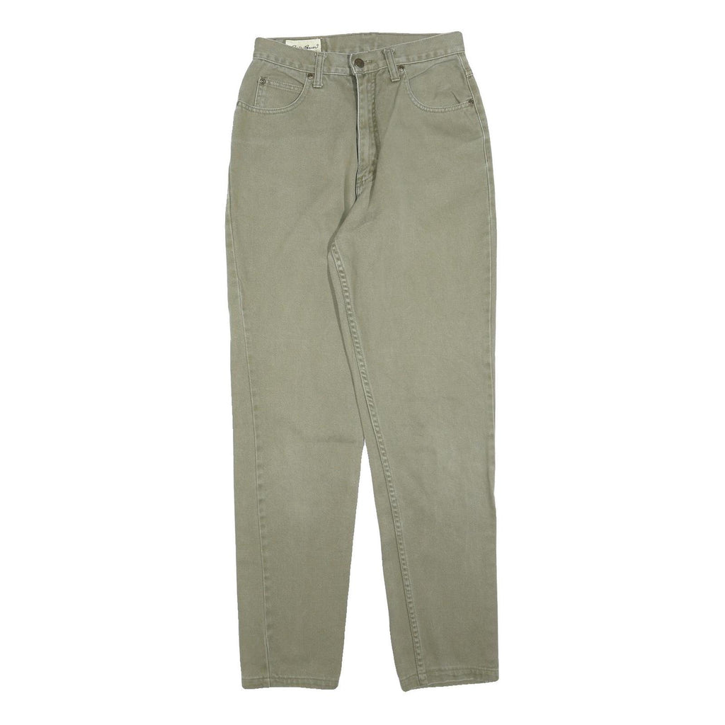 EDDIE BAUER Womens Slim Fit Jeans Beige Denim W26 L32 Classic Zip Pockets