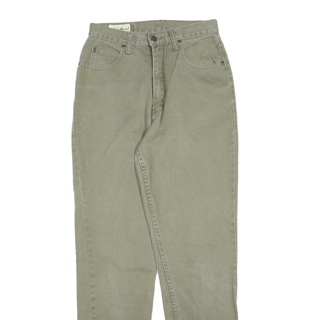 EDDIE BAUER Womens Slim Fit Jeans Beige Denim W26 L32 Classic Zip Pockets