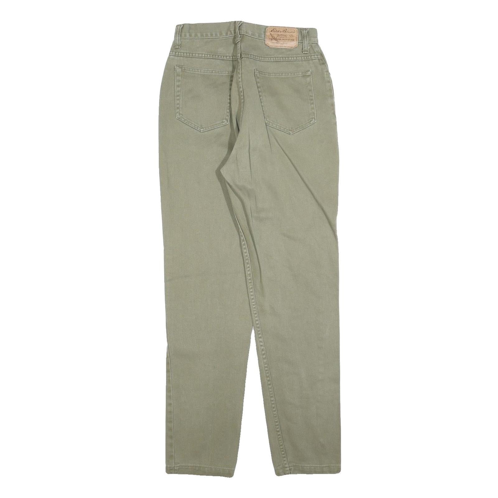 EDDIE BAUER Womens Slim Fit Jeans Beige Denim W26 L32 Classic Zip Pockets