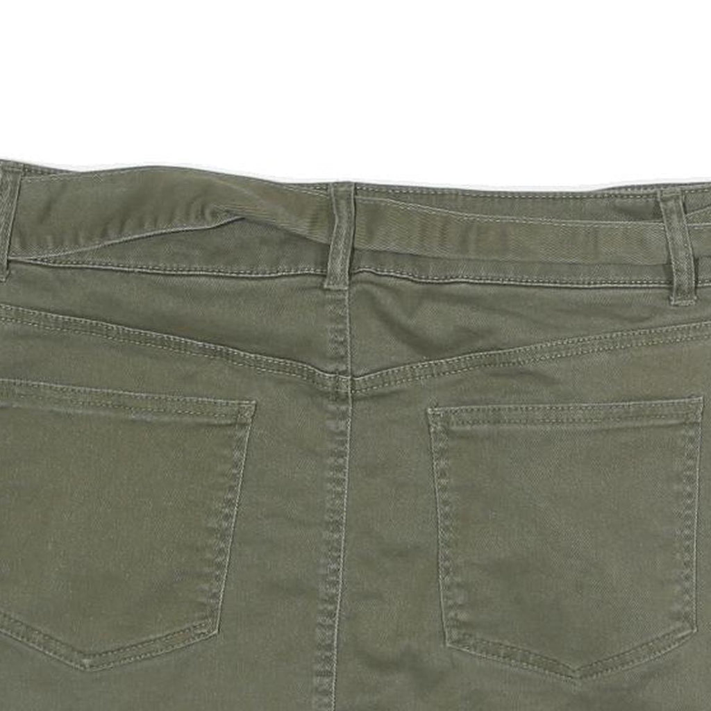 RSQ Womens Green Cotton Blend Mini Skirt Belted Casual Stretch M