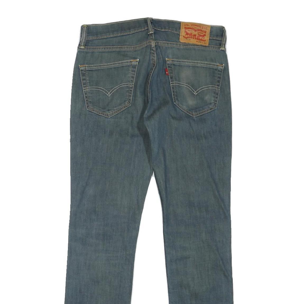 LEVI'S Womens Jeans Blue Regular Straight Denim Medium W32 L31 Unofficial Print