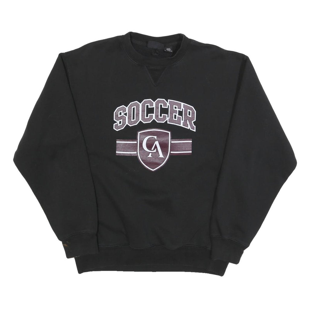 PENNANT Mens Black Soccer Crew Neck M Cotton Blend Casual Sweatshirt
