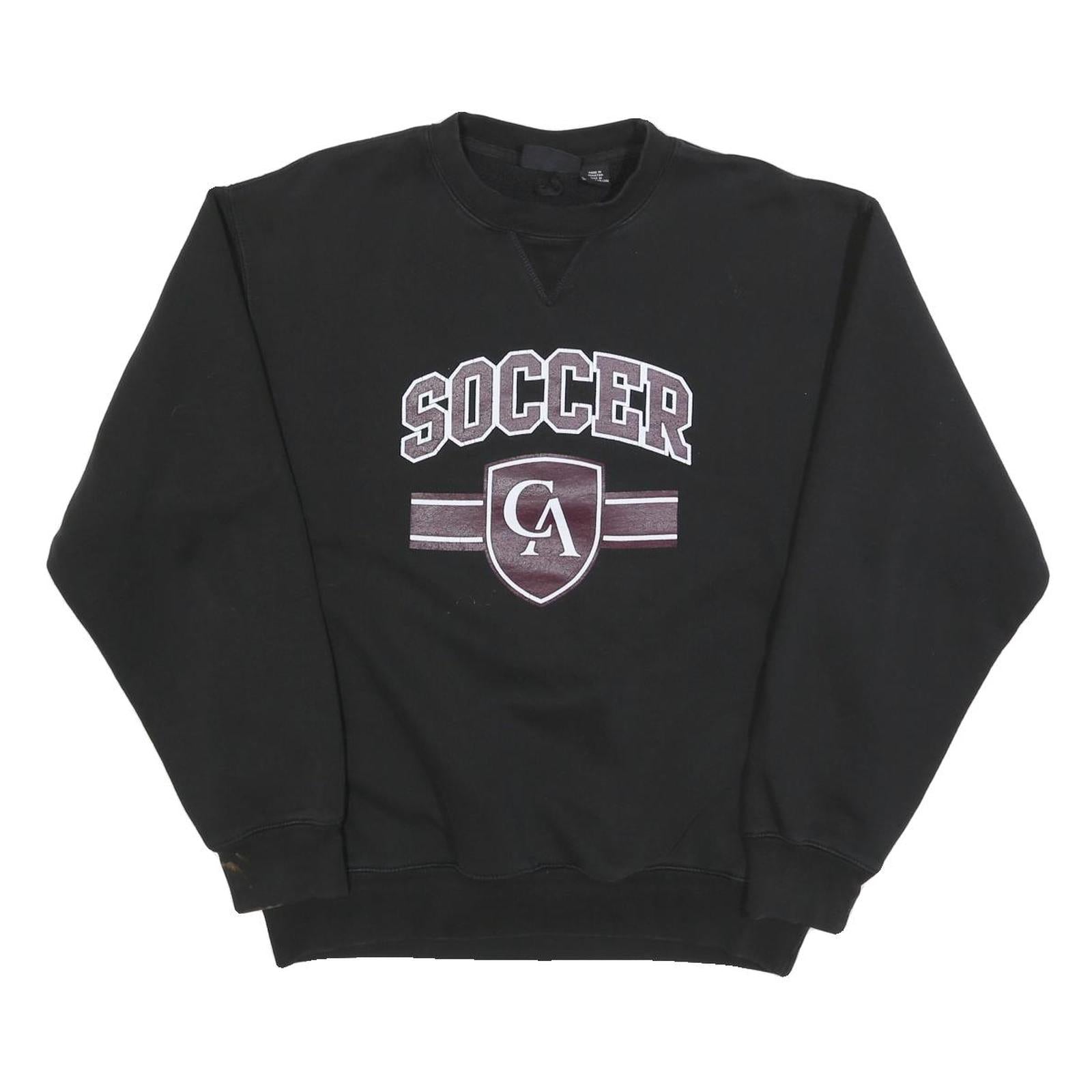 PENNANT Mens Black Soccer Crew Neck M Cotton Blend Casual Sweatshirt