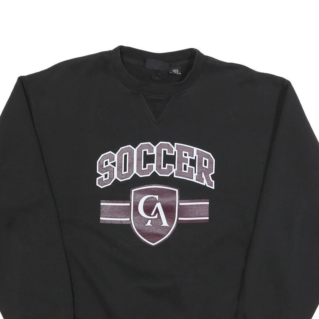 PENNANT Mens Black Soccer Crew Neck M Cotton Blend Casual Sweatshirt