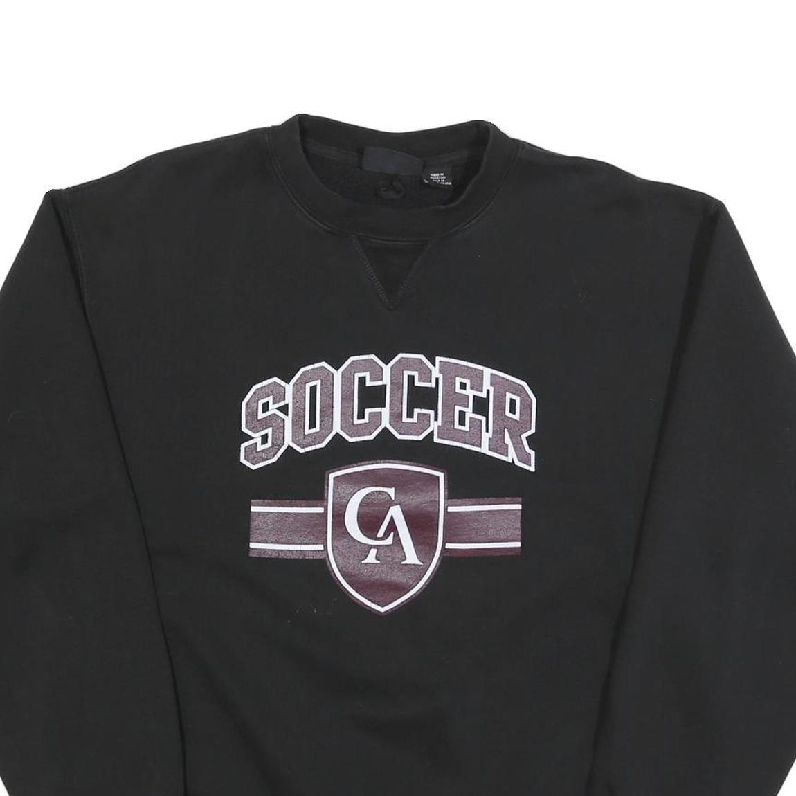 PENNANT Mens Black Soccer Crew Neck M Cotton Blend Casual Sweatshirt