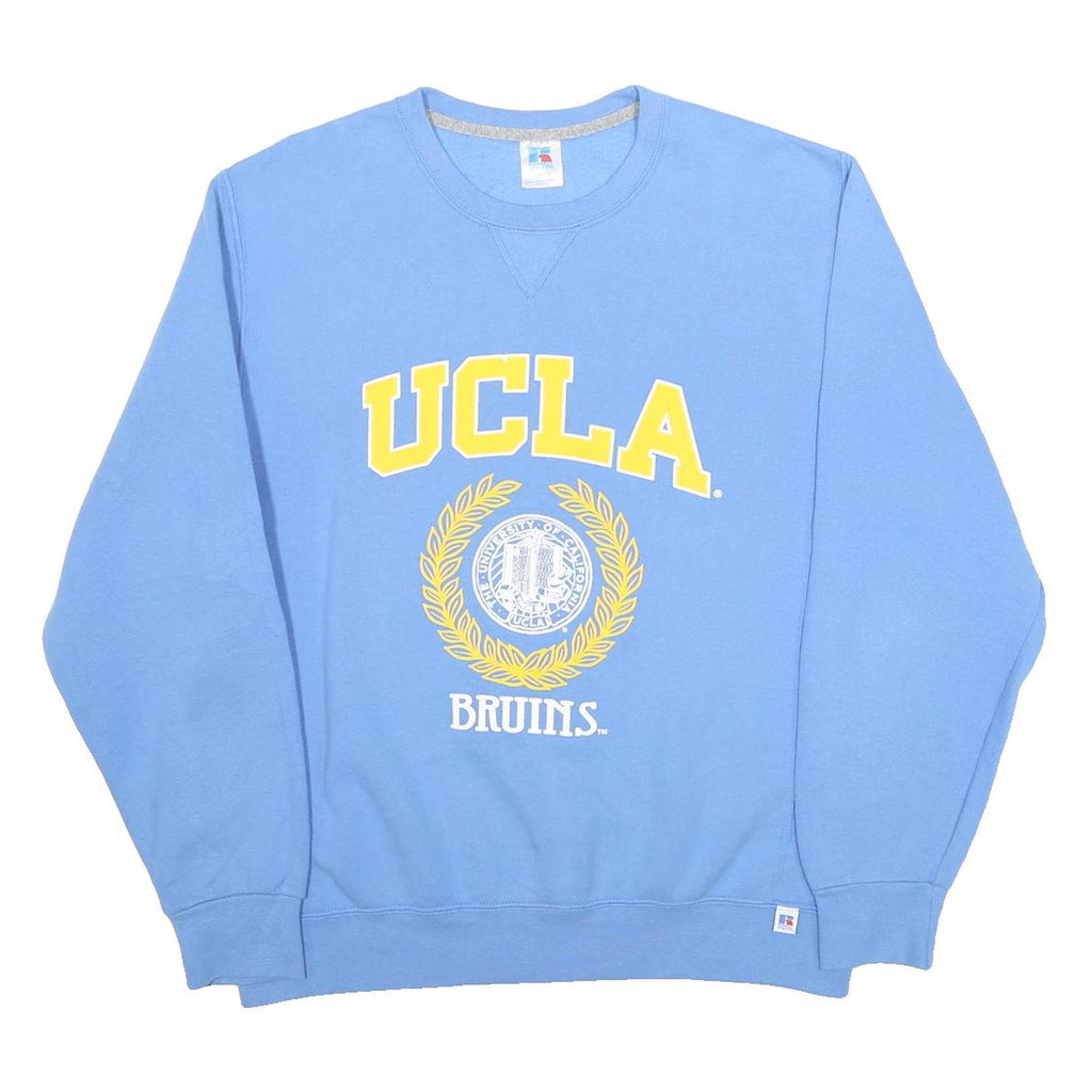 RUSSELL ATHLETIC Mens Blue UCLA Bruins Crew Neck L Cotton Blend Sweatshirt
