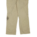 CARHARTT Mens Regular Fit Beige Cotton Blend Zip Trousers W36 L30 Workwear Heavy
