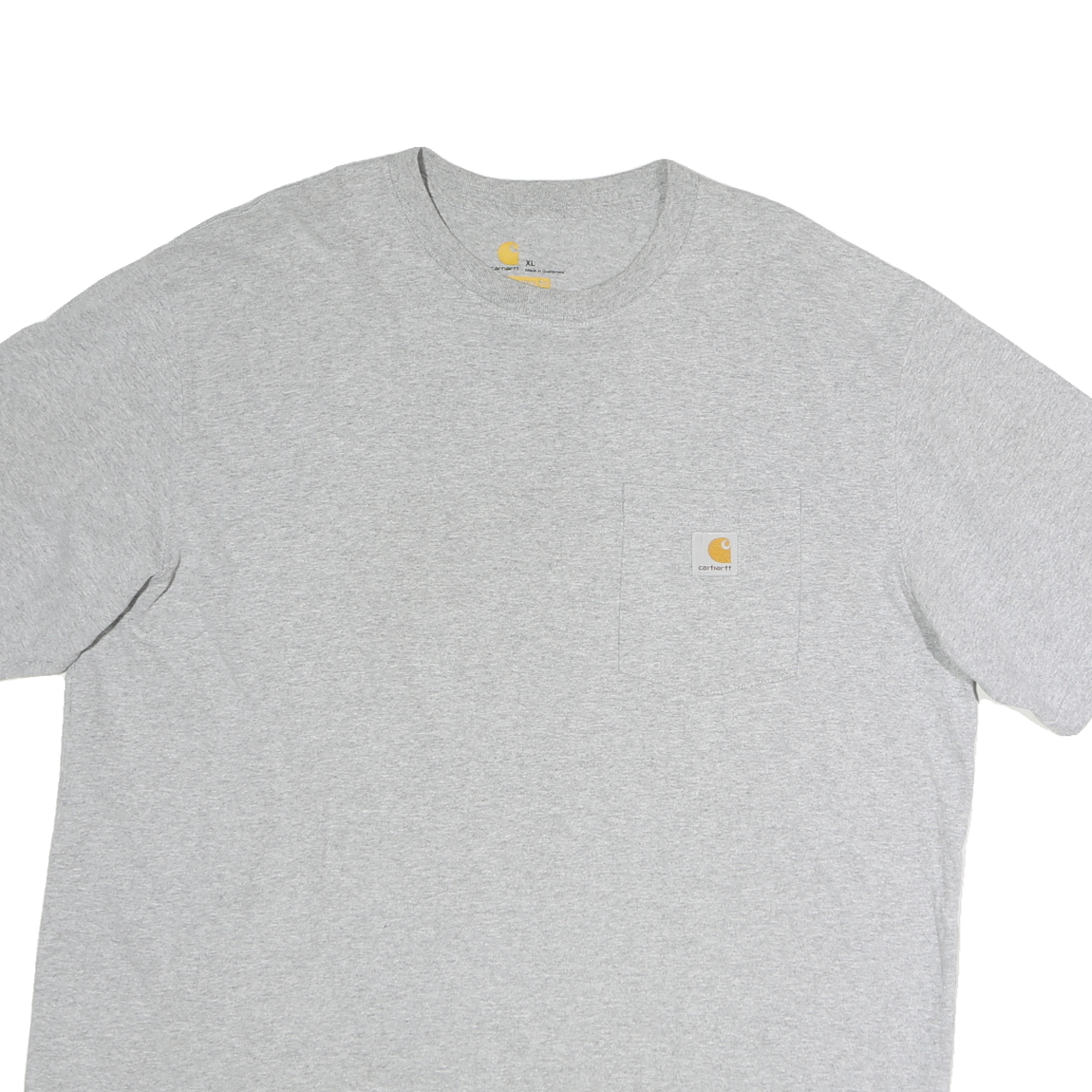 CARHARTT Mens Grey Plain T-Shirt XL Short Sleeve Crew Neck Classic Casual