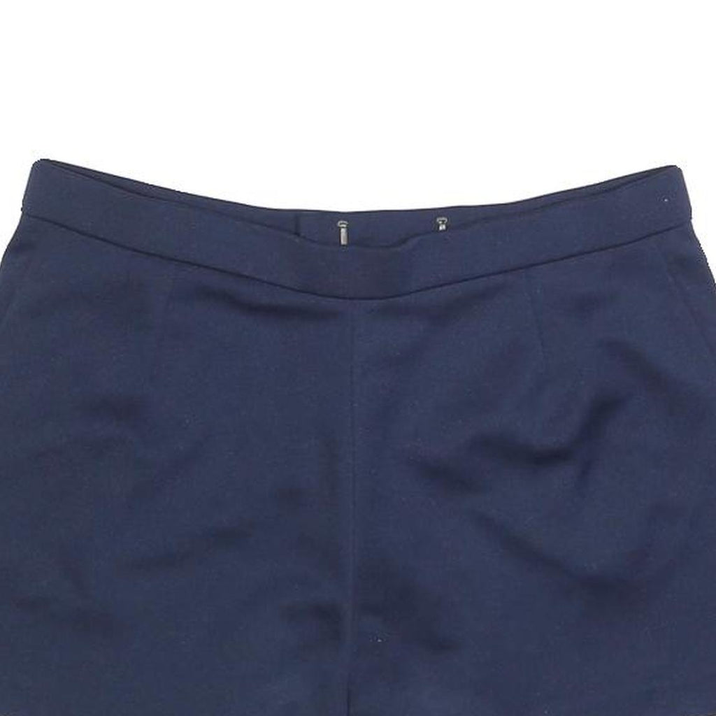 ADIDAS Womens Navy Casual Cotton Blend Shorts M W30 Logo Embroidery