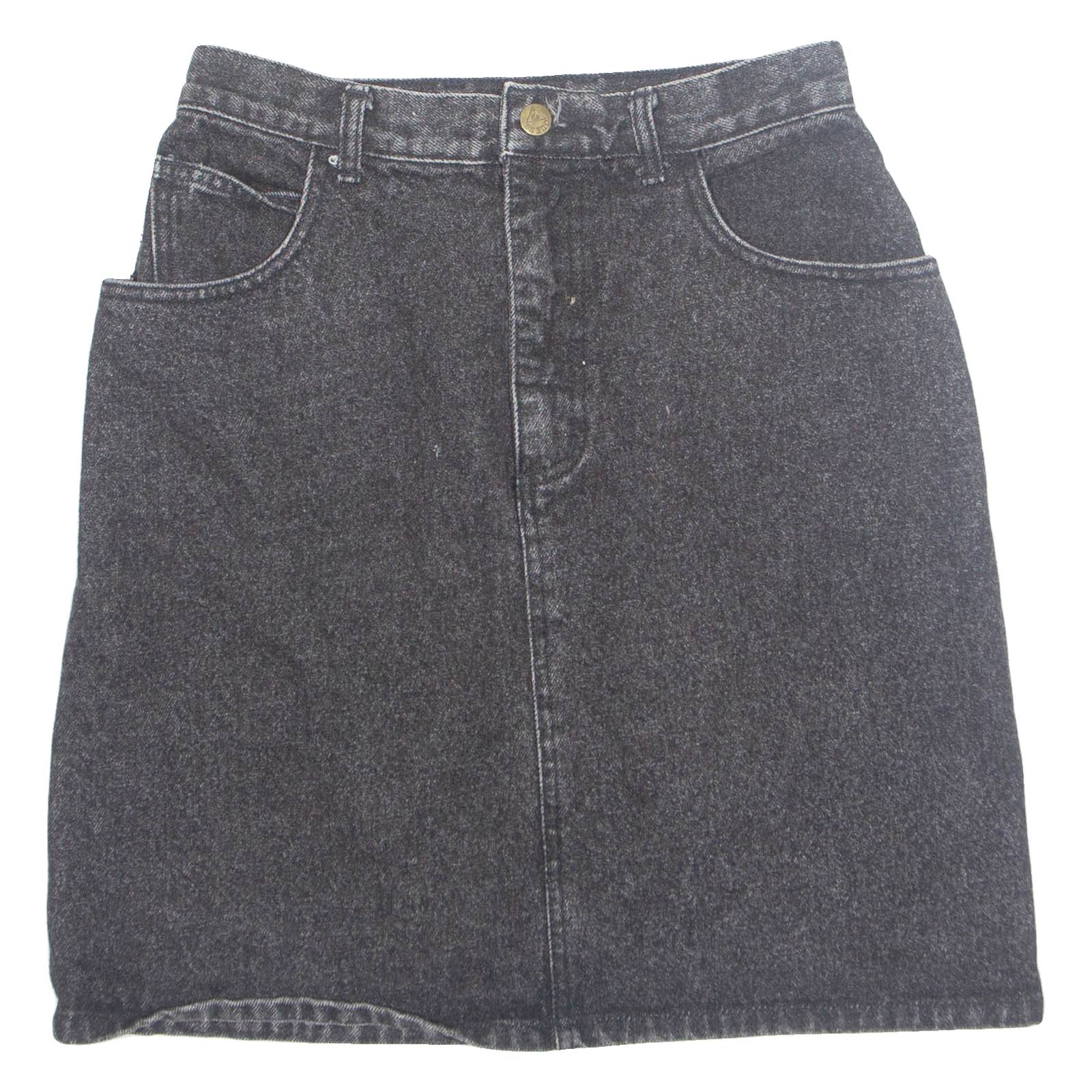 GUESS Womens Straight Skirt Black Short Denim S