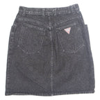 GUESS Womens Straight Skirt Black Short Denim S