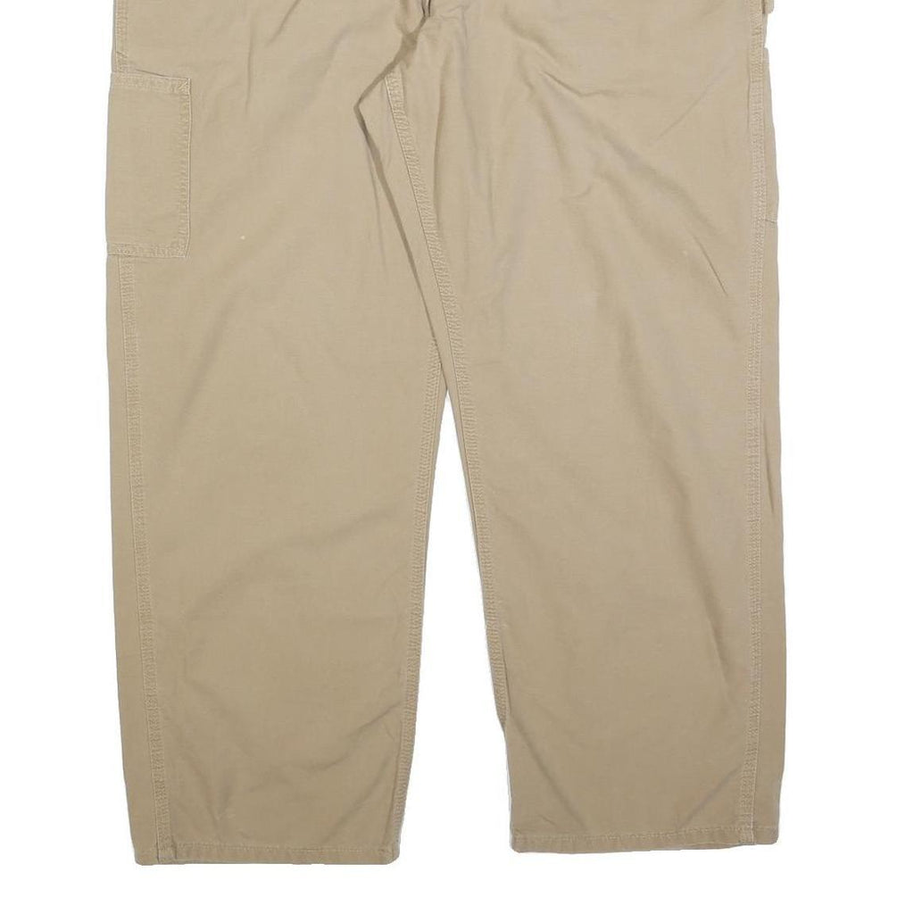 CARHARTT Mens Cotton Blend Beige Regular Fit Straight Leg Trousers W40 L30