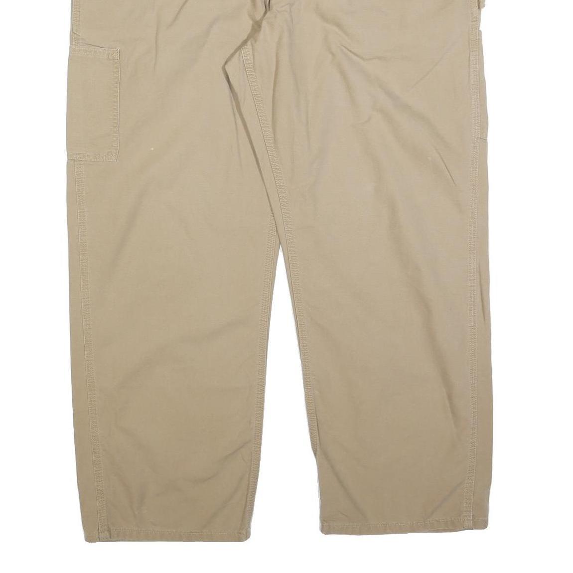 CARHARTT Mens Cotton Blend Beige Regular Fit Straight Leg Trousers W40 L30