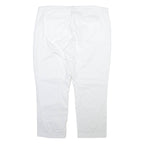 BARBOUR Womens Trousers White Regular Tapered W37 L26