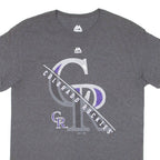 MAJESTIC Colorado Rockies Mens T-Shirt Grey USA S