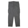 Mens Regular Fit Grey Cotton Blend Cargo Trousers W33 L29 Zip Closure Casual