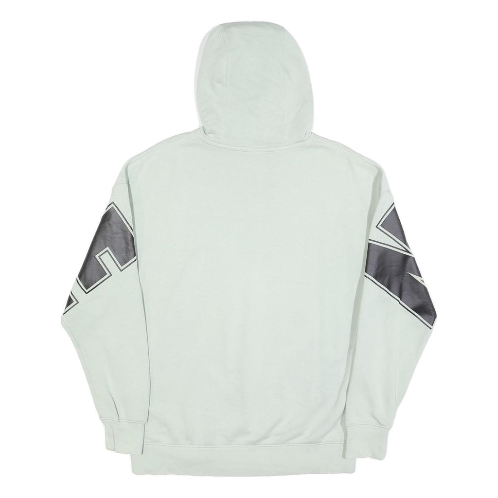 NIKE Mens White Hoodie M Cotton Blend Large IK Logo Pullover Casual