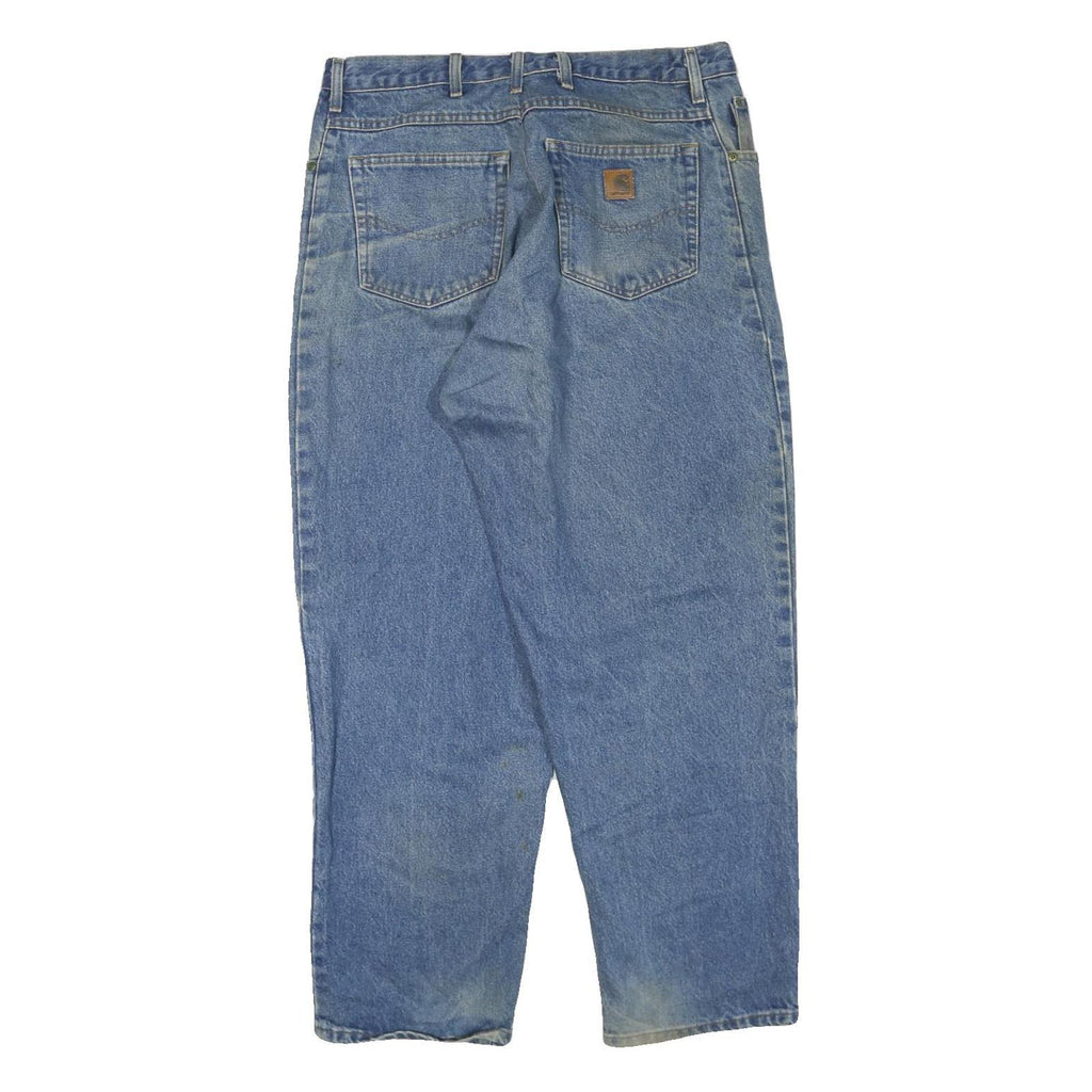 CARHARTT Mens Regular Fit Straight Leg Denim Light Blue Jeans W36 L30 Classic