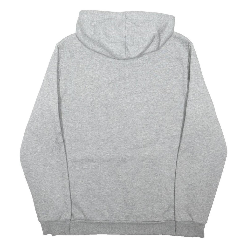 PUMA Mens Grey Cotton Blend Pullover Hoodie M Logo Sportswear Sweatshirt