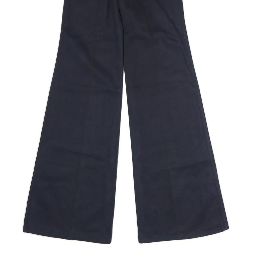 LEE COOPER Womens Cotton Navy Fit Regular Wide-Leg Trousers W26 L35