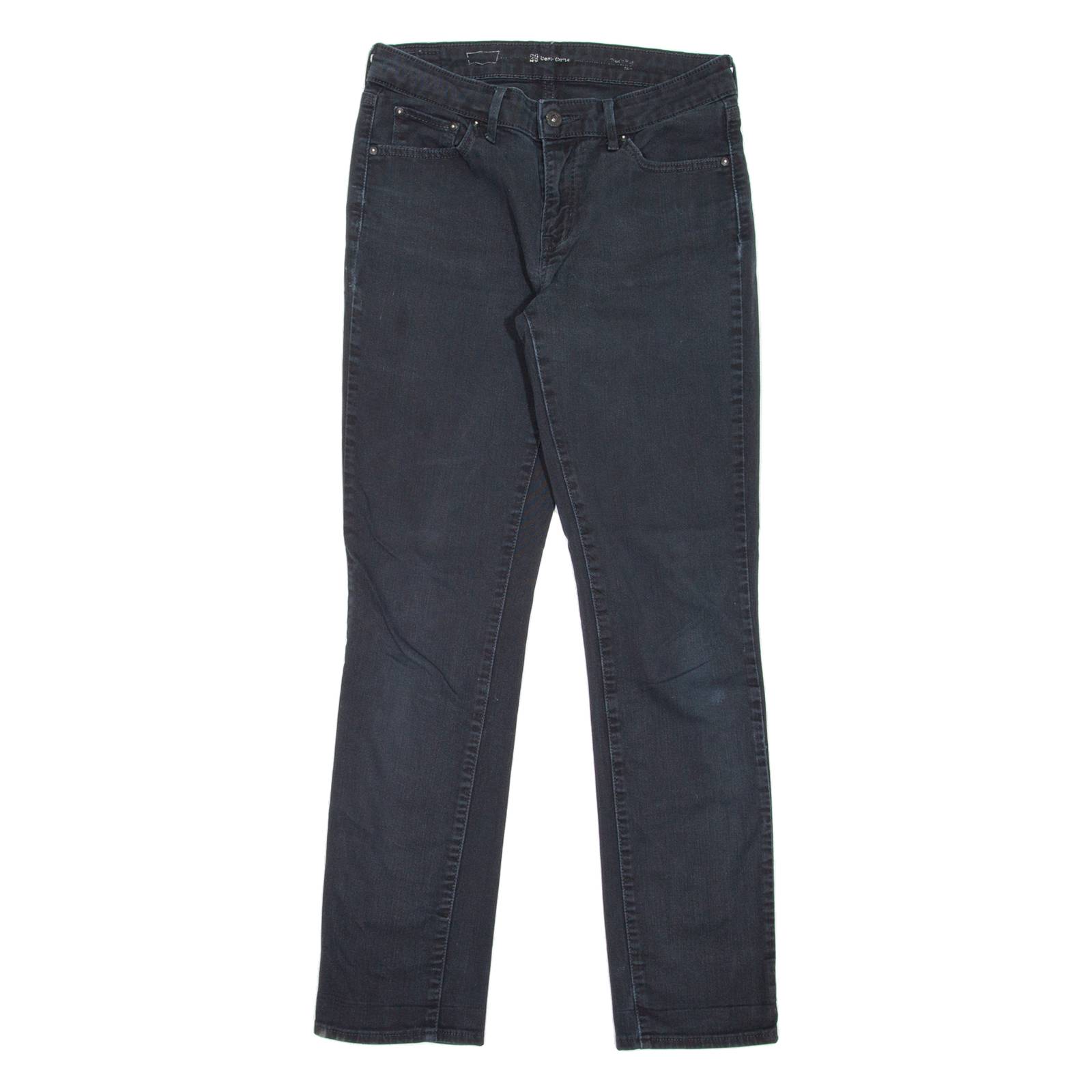 LEVI'S Womens Jeans Black Slim Straight W29 L32