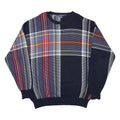NAUTICA Mens Navy Blue Patterned Cotton Jumper Crew Neck Basic Knit XL Casual