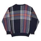 NAUTICA Mens Navy Blue Patterned Cotton Jumper Crew Neck Basic Knit XL Casual