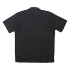 DICKIES Mens Black Short Sleeve Work Shirt M Polyester Blend Button Pocket