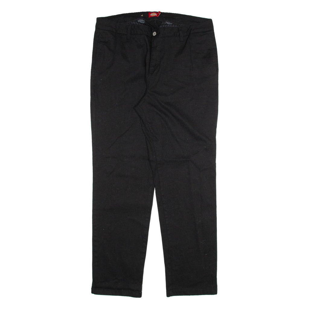DICKIES Womens Trousers Black Regular Straight W36 L31
