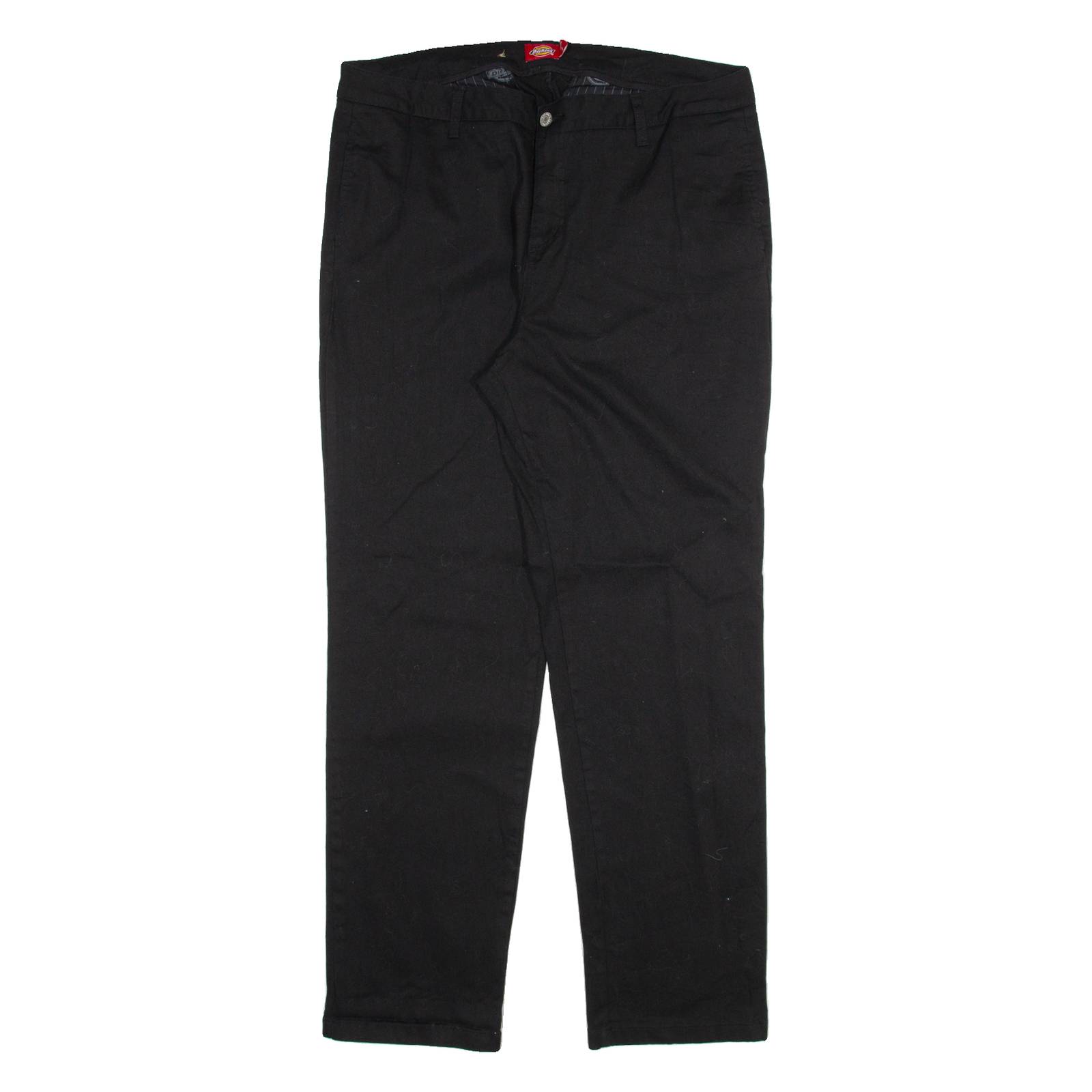 DICKIES Womens Trousers Black Regular Straight W36 L31