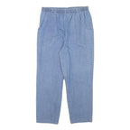 CASCADE Womens Jeans Blue Relaxed Straight Denim Light W29 L25 Elastic Waistband