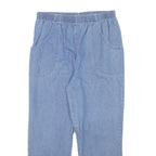 CASCADE Womens Jeans Blue Relaxed Straight Denim Light W29 L25 Elastic Waistband