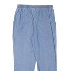 CASCADE Womens Jeans Blue Relaxed Straight Denim Light W29 L25 Elastic Waistband