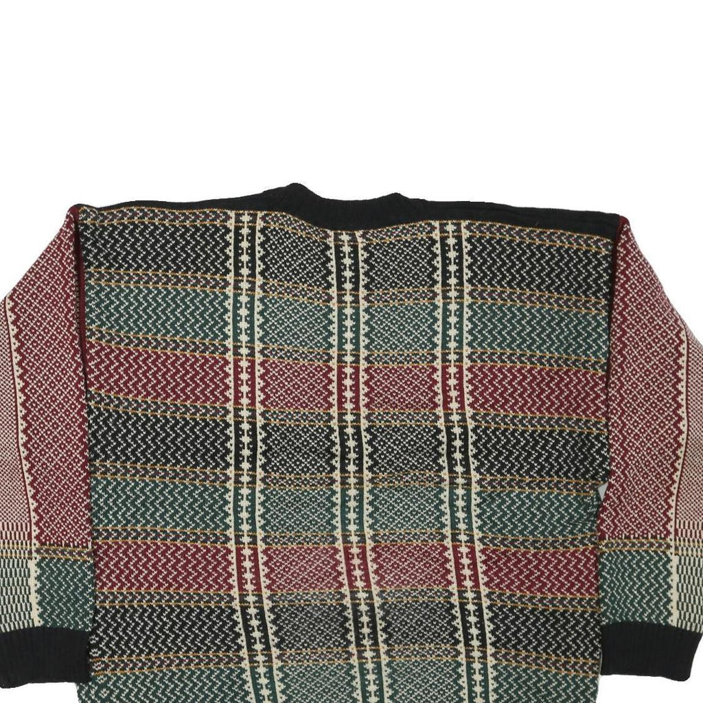 TOMMY HILFIGER Mens Multi Colour Patterned Jumper Crew Neck Basic Knit 2XL