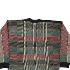 TOMMY HILFIGER Mens Multi Colour Patterned Jumper Crew Neck Basic Knit 2XL