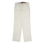 TOMMY HILFIGER Mens Cotton Blend Beige Regular Fit Straight Leg Trousers W32 L32
