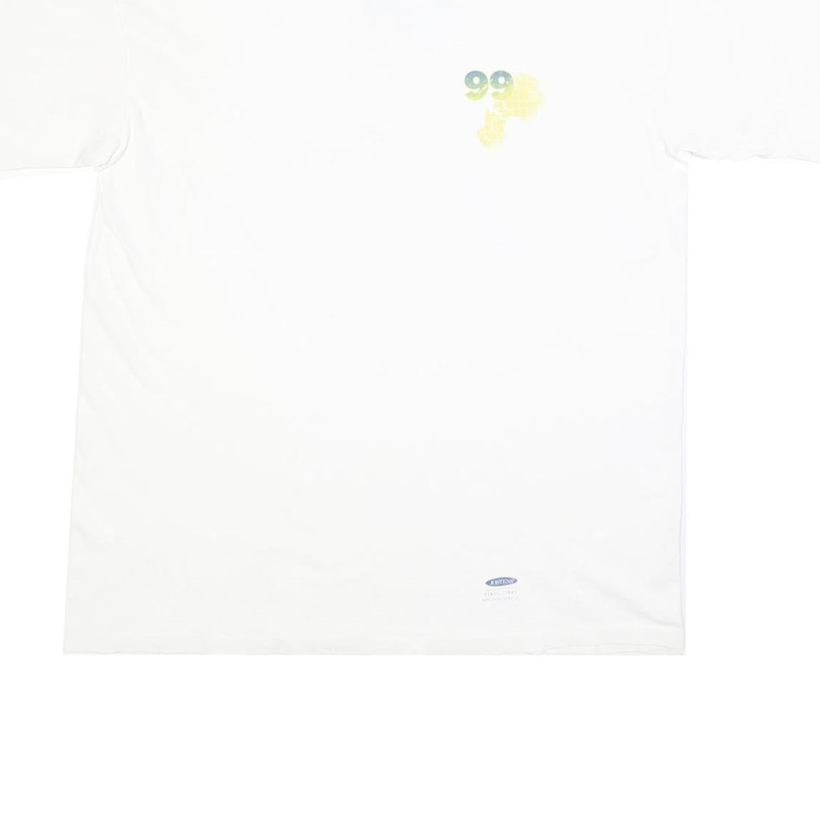 JOSTENS Mens White Graphic T-Shirt XL Short Sleeve Crew Neck Cotton Blend