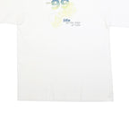 JOSTENS Mens White Graphic T-Shirt XL Short Sleeve Crew Neck Cotton Blend