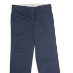 DICKIES Workwear Mens Twill Trousers Blue Slim Straight W32 L30