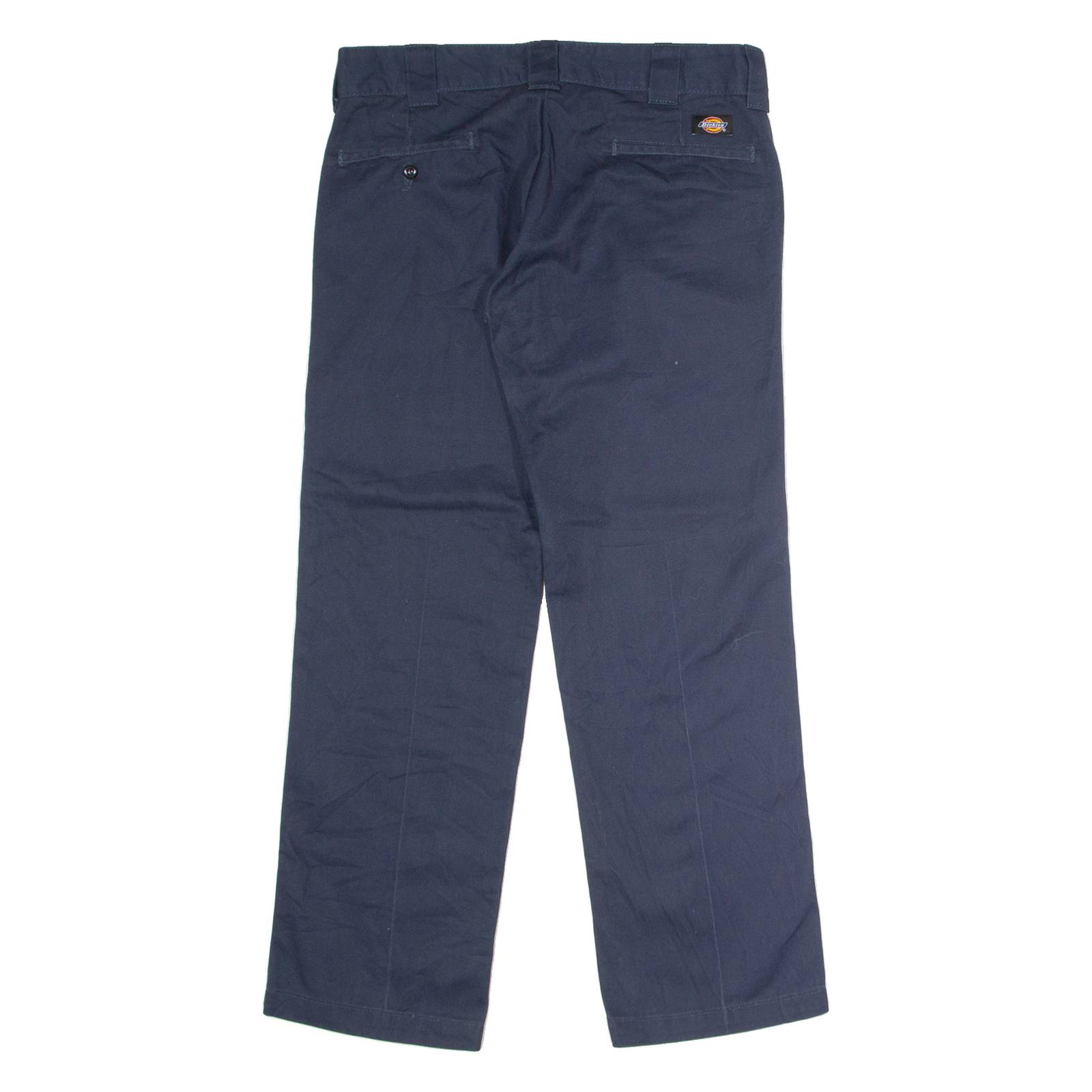 DICKIES Workwear Mens Twill Trousers Blue Slim Straight W32 L30