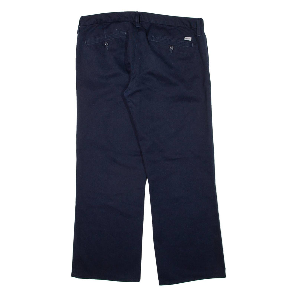 CARHARTT Womens Trousers Blue Relaxed Straight W35 L27