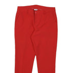 LIU JO Womens Polyester Blend Red Slim Straight Trousers W31 L27 Stylish Zip