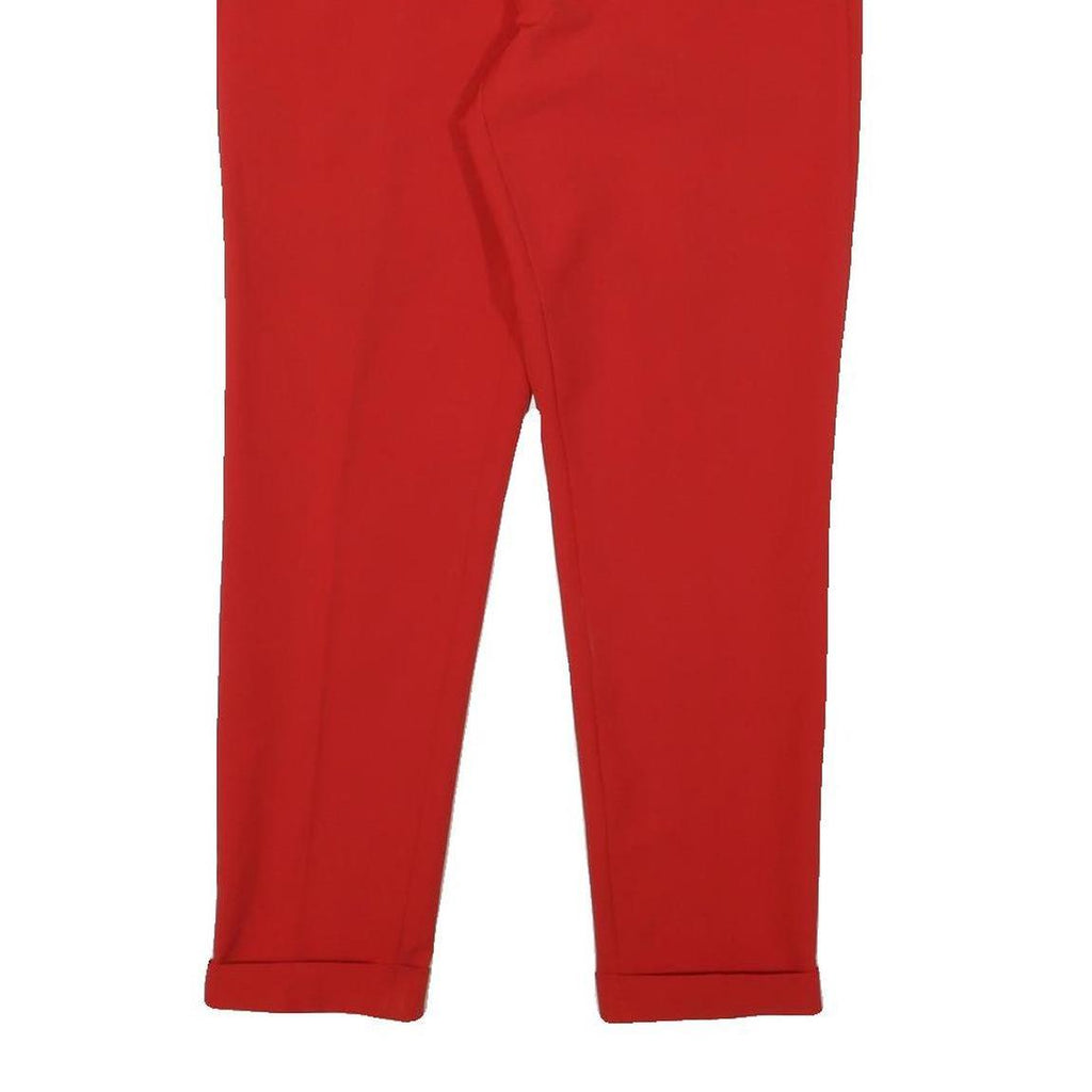 LIU JO Womens Polyester Blend Red Slim Straight Trousers W31 L27 Stylish Zip