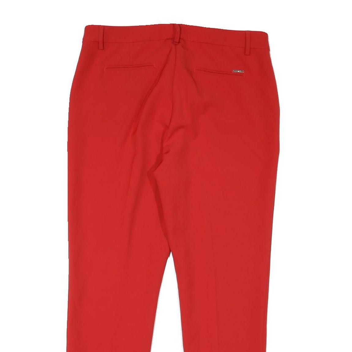 LIU JO Womens Polyester Blend Red Slim Straight Trousers W31 L27 Stylish Zip