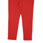 LIU JO Womens Polyester Blend Red Slim Straight Trousers W31 L27 Stylish Zip